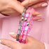 Nébuleuse rose | Argent sterling .925 | Bracelet galets de verre galaxie